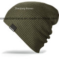 China fábrica OEM Produce Black acrílico malha quentes Slouchy Ski Hat